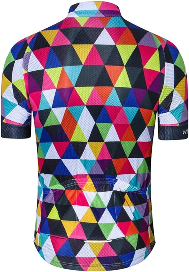 Men's Cycling Jersey Short Sleeve Breathable MTB Bike Riding Top Sports Jacket