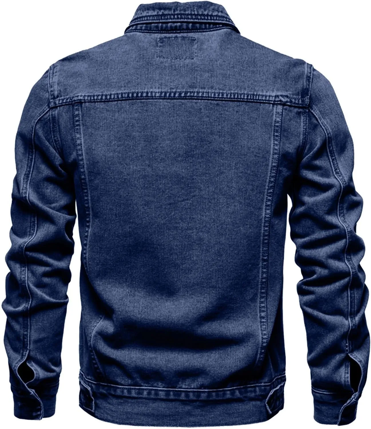 Mens Denim Jacket,Long Sleeve Button Down Jackets Distressed Jean Jackets Trucker Jacket Fall Casual Coat