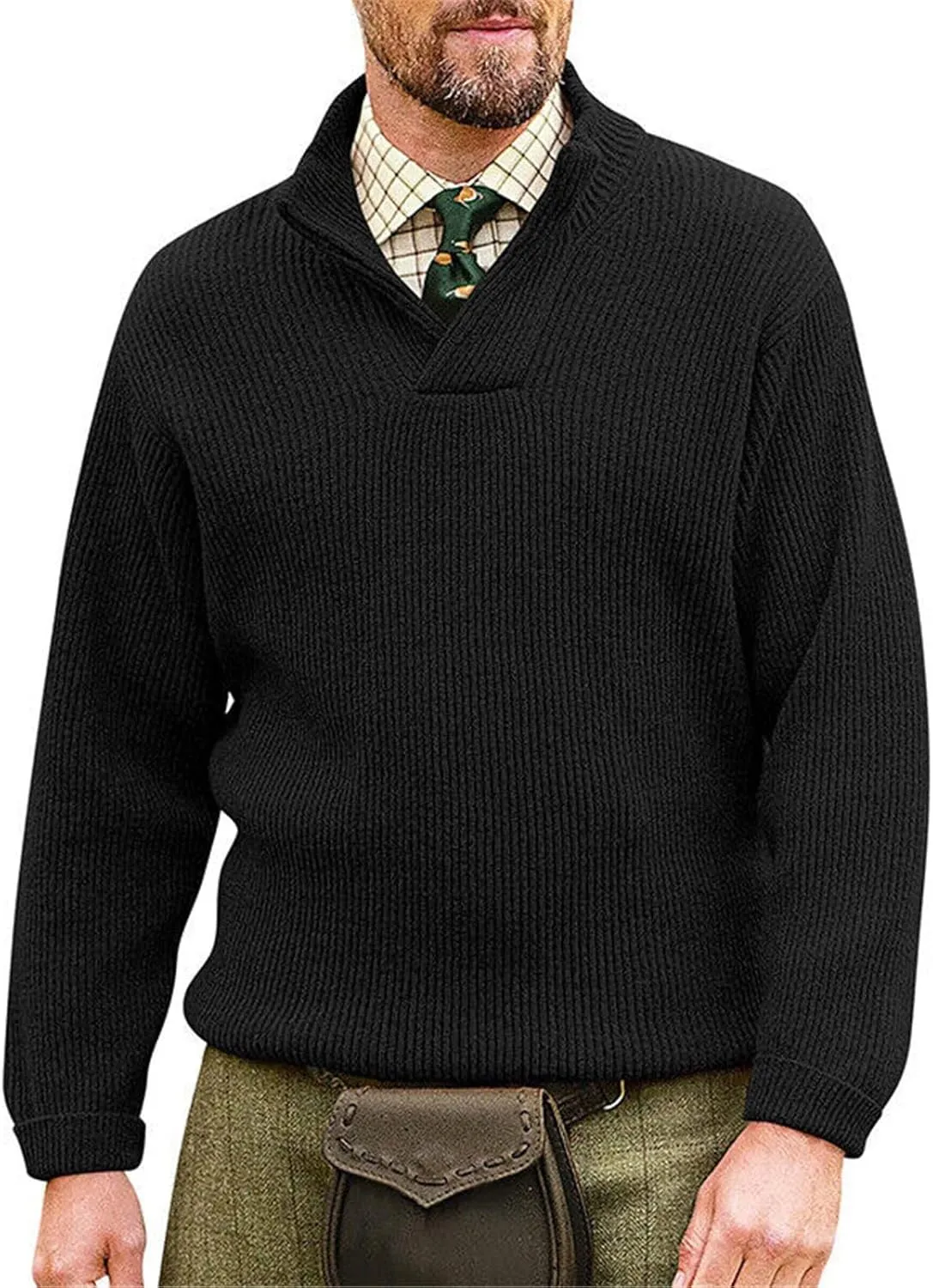 Mens Fall Sweater Solid Hatless Zipper Warm Cardigan Knitted Coat Long Sleeve Sweatshirt Men shirts for men long