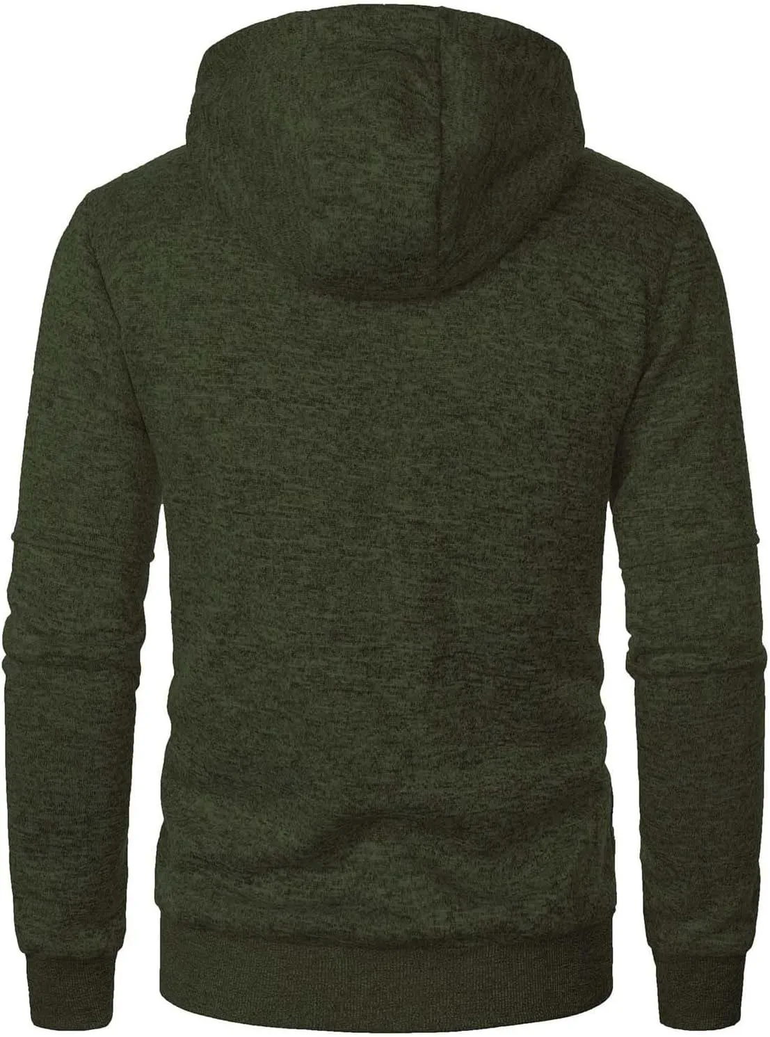 Men's Full Zip Cardigan Sports Jacket Drawstring Long Sleeve Hooded Coat Jacket Casual Loose Outwear with Pocket