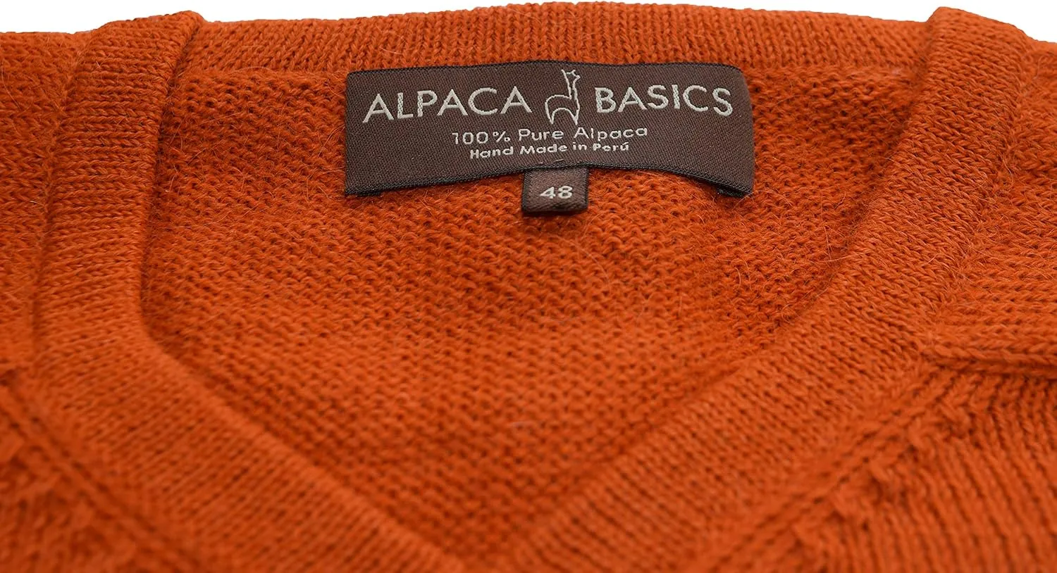 Men's Handmade 100% Alpaca Wool V-Neck Sweater