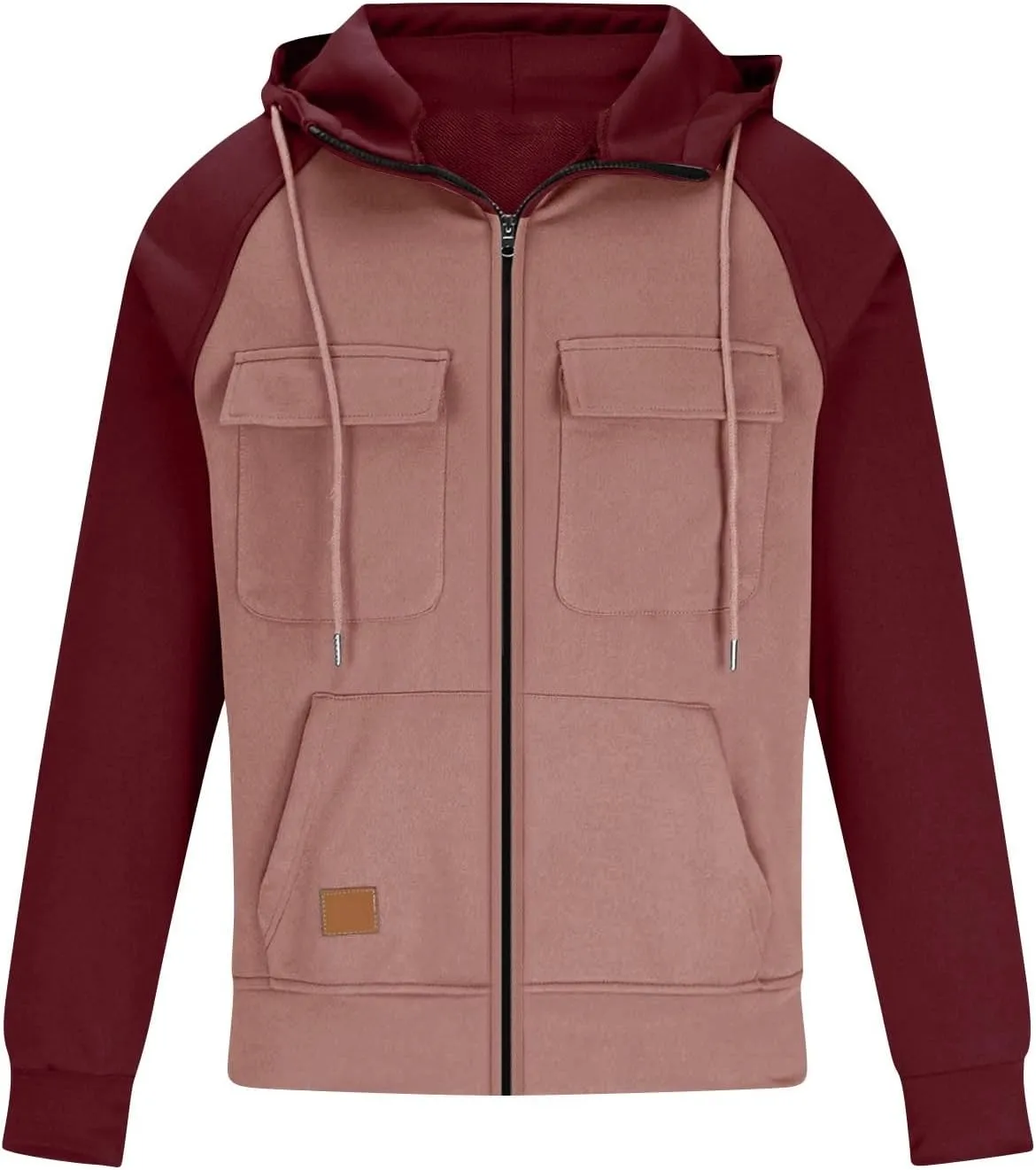 Men's Hoodie Full Zip Up Sweatshirt with Pockets Durable and Comfortable Outdoor Jackets for Men