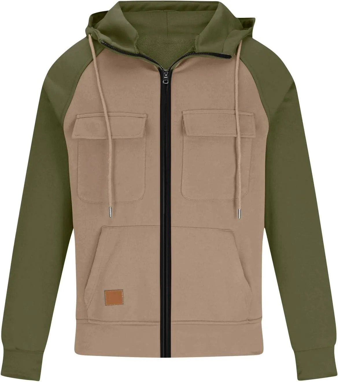 Men's Hoodie Full Zip Up Sweatshirt with Pockets Durable and Comfortable Outdoor Jackets for Men