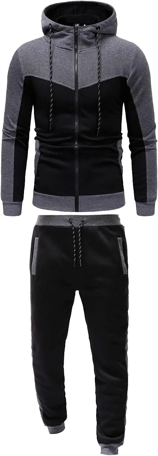 Men's Lightweight Hoodie Winter Sports Casual Fitness Suit With Dots Hoodie Sweatshirt And Pants