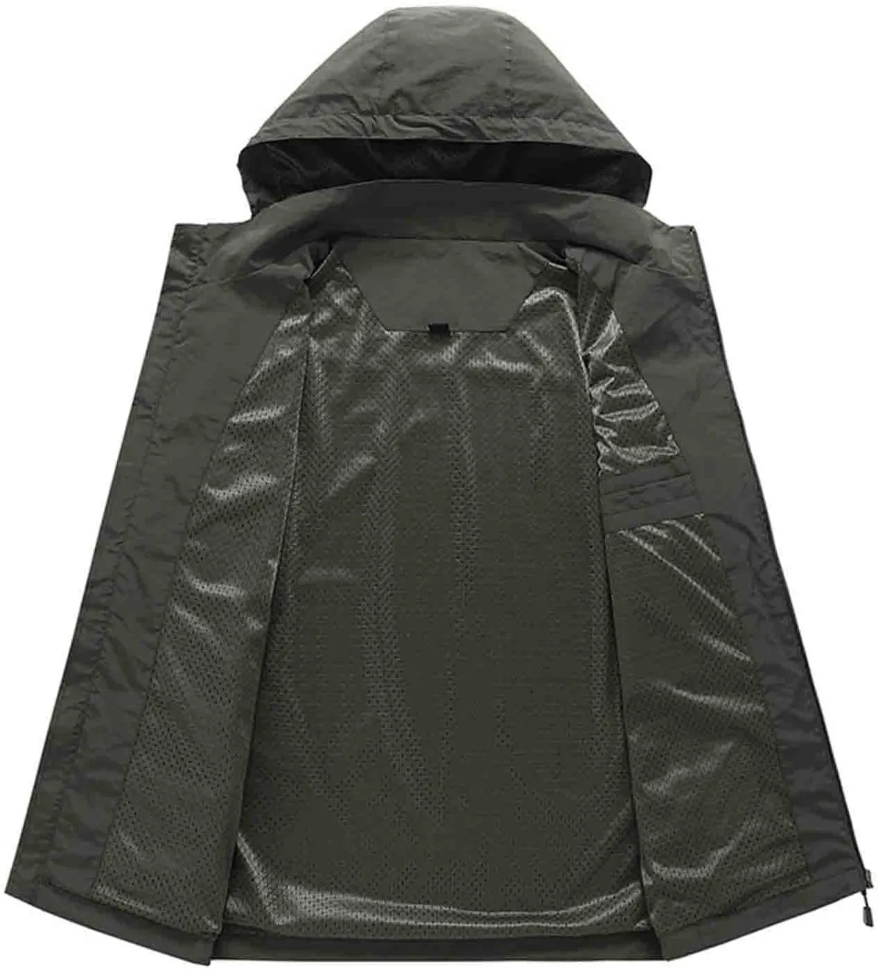 Men's Lightweight Waterproof Rain Jacket,Shell Hooded Outdoor Raincoat Hiking Windbreake jacket Outdoor Sports Jacket