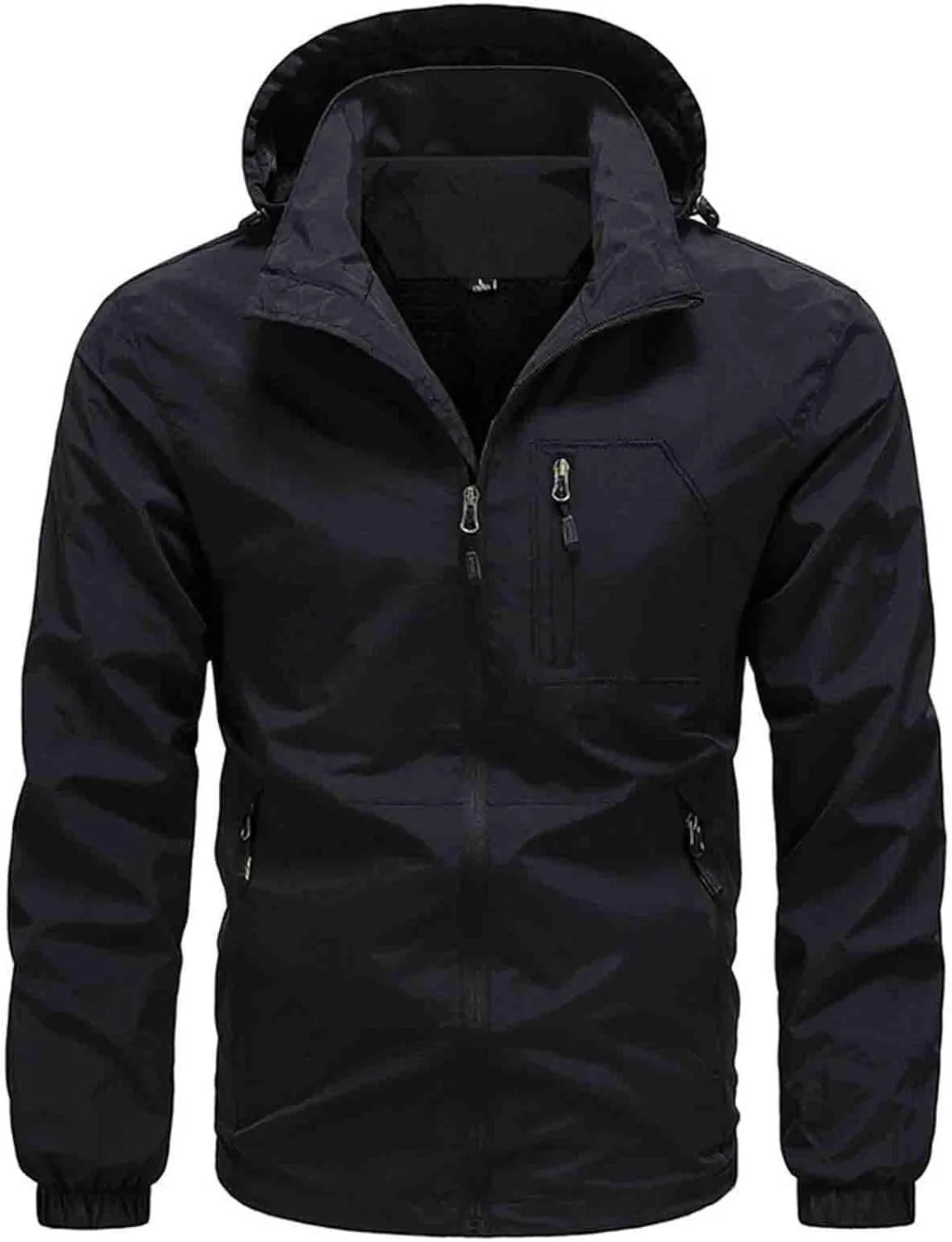 Men's Lightweight Waterproof Rain Jacket,Shell Hooded Outdoor Raincoat Hiking Windbreake jacket Outdoor Sports Jacket