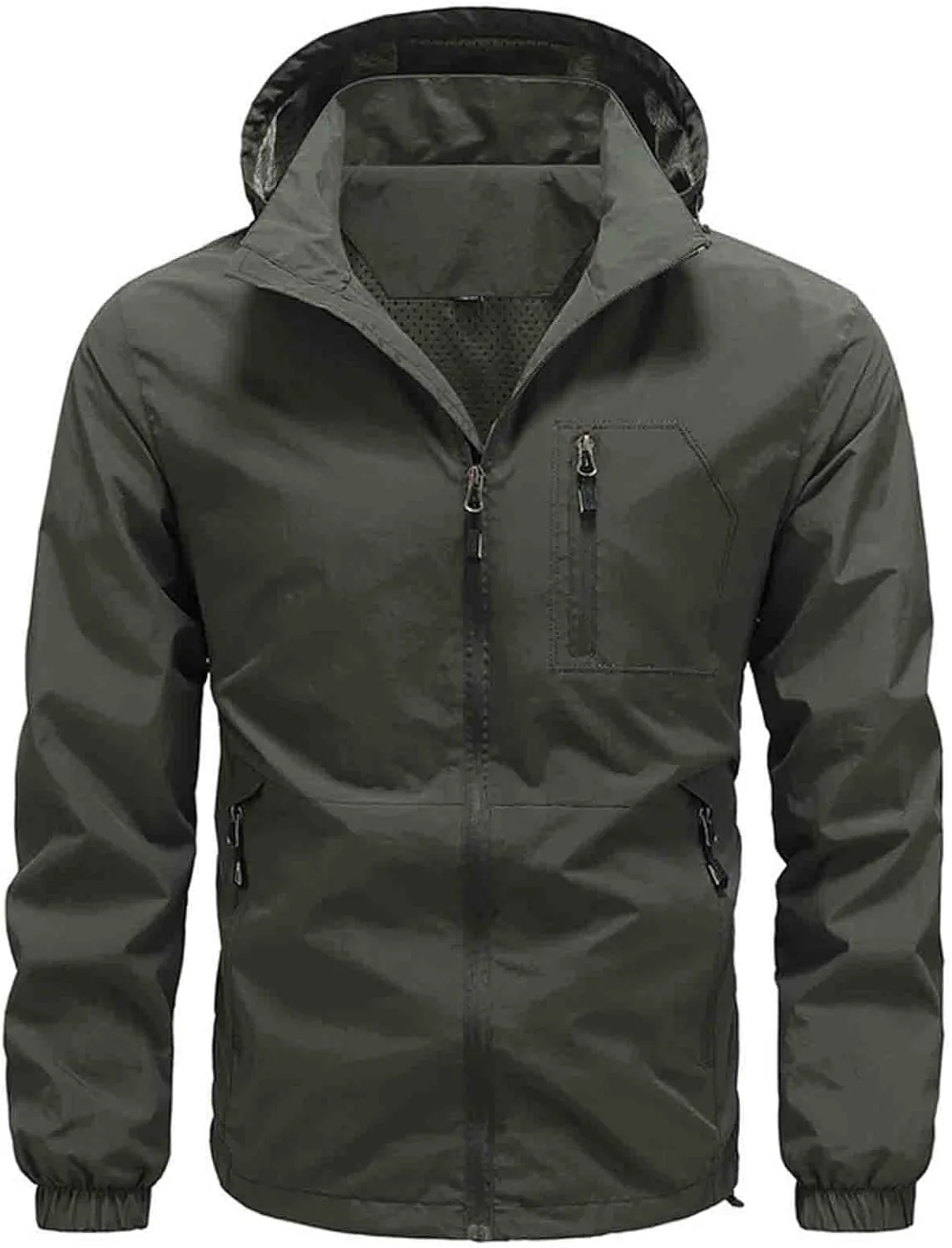 Men's Lightweight Waterproof Rain Jacket,Shell Hooded Outdoor Raincoat Hiking Windbreake jacket Outdoor Sports Jacket