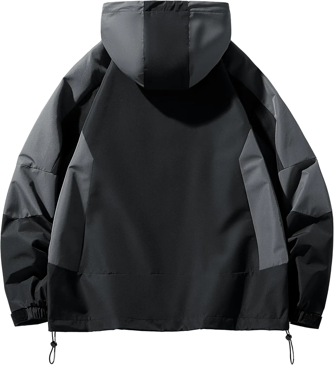 Men's Outdoor Waterproof Jacket Lightweight Breathable Windbreaker Hooded Multifunctional Sports Jacket