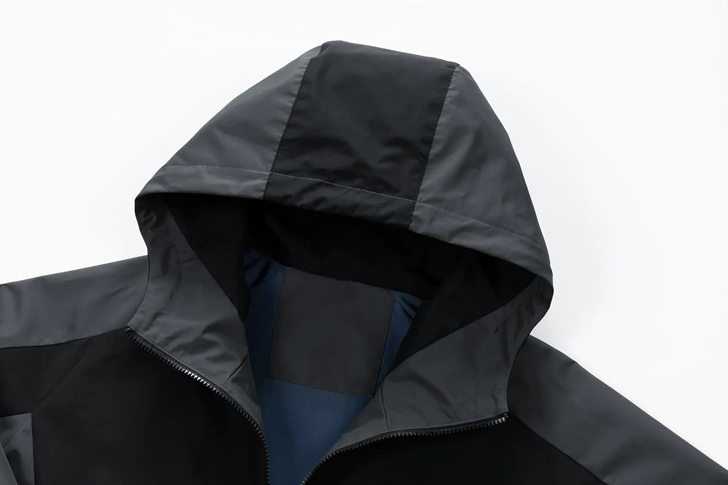 Men's Outdoor Waterproof Jacket Lightweight Breathable Windbreaker Hooded Multifunctional Sports Jacket