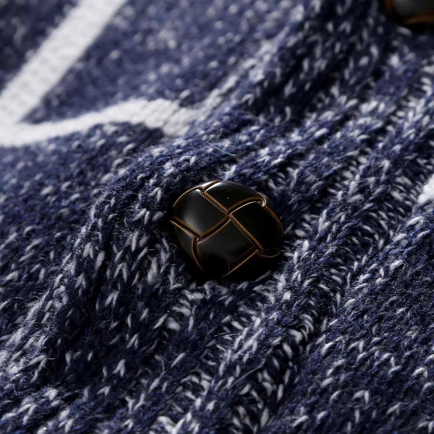 Mens Plaid Cardigan Sweater Button Down Knit Sweater Shawl Collar Cardigan Sweater Lightweight Long Sleeve Sweater