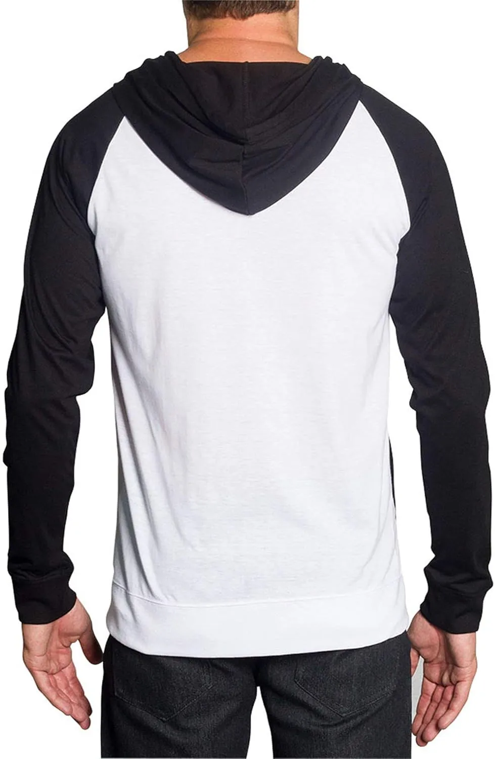 Men's Raglan Lightweight Zip Up Hoodie Sweatshirts