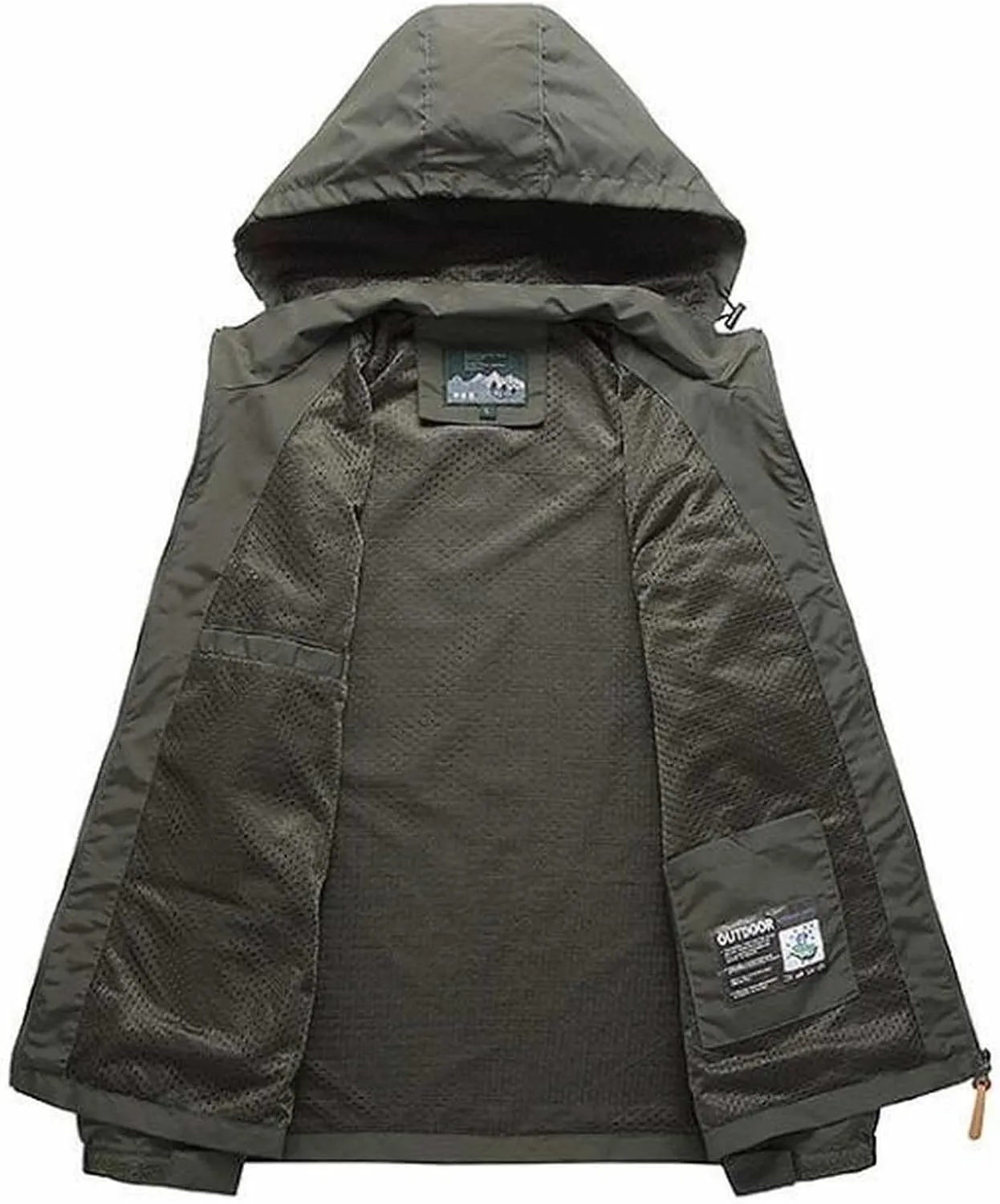Mens Rain Jacket Suit Mountaineering Suit Coat Windbreaker Outdoor Sports Jacket Men Waterproof
