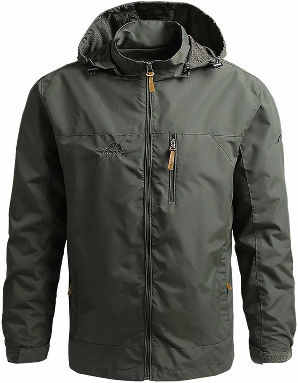 Mens Rain Jacket Suit Mountaineering Suit Coat Windbreaker Outdoor Sports Jacket Men Waterproof