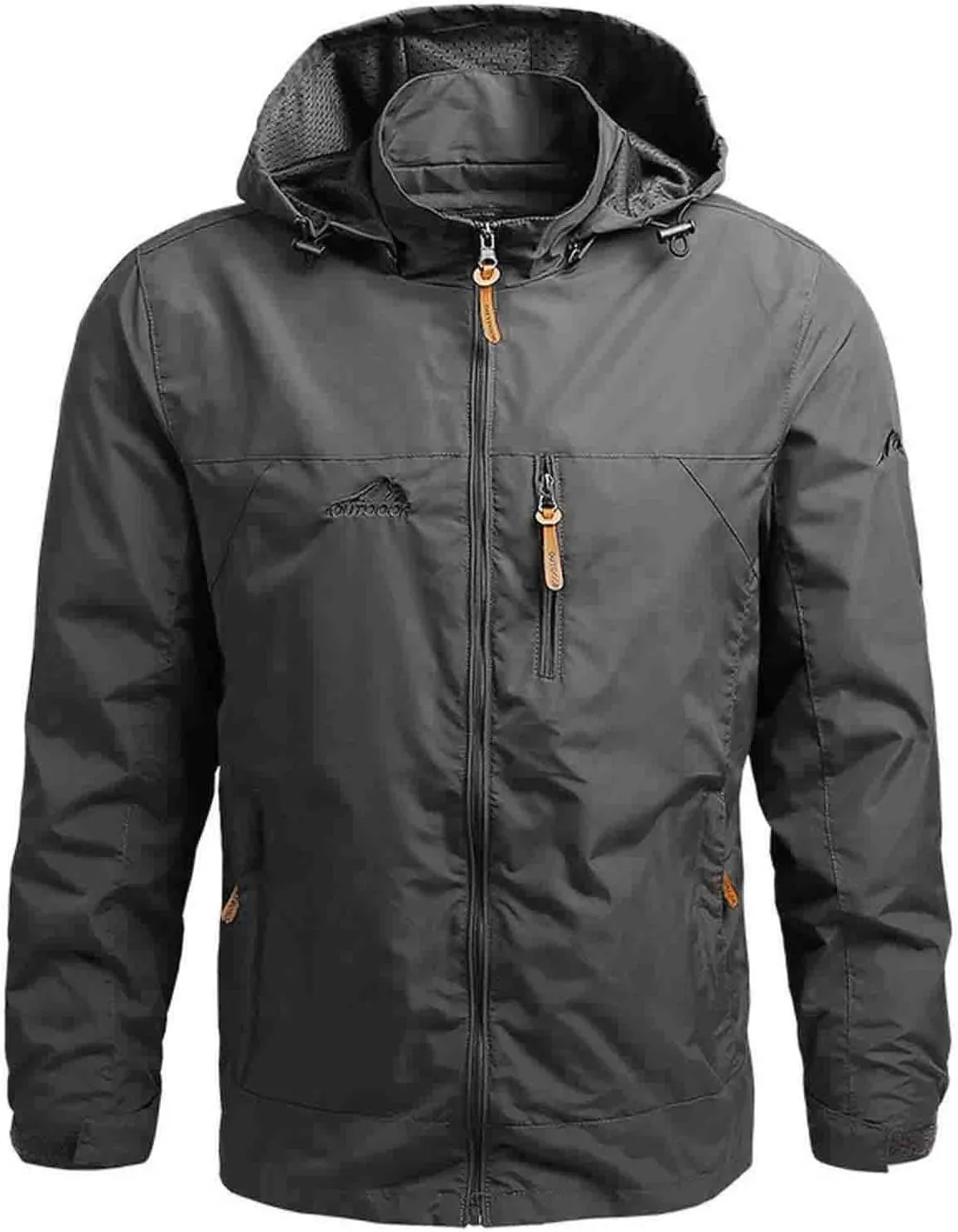 Mens Rain Jacket Suit Mountaineering Suit Coat Windbreaker Outdoor Sports Jacket Men Waterproof
