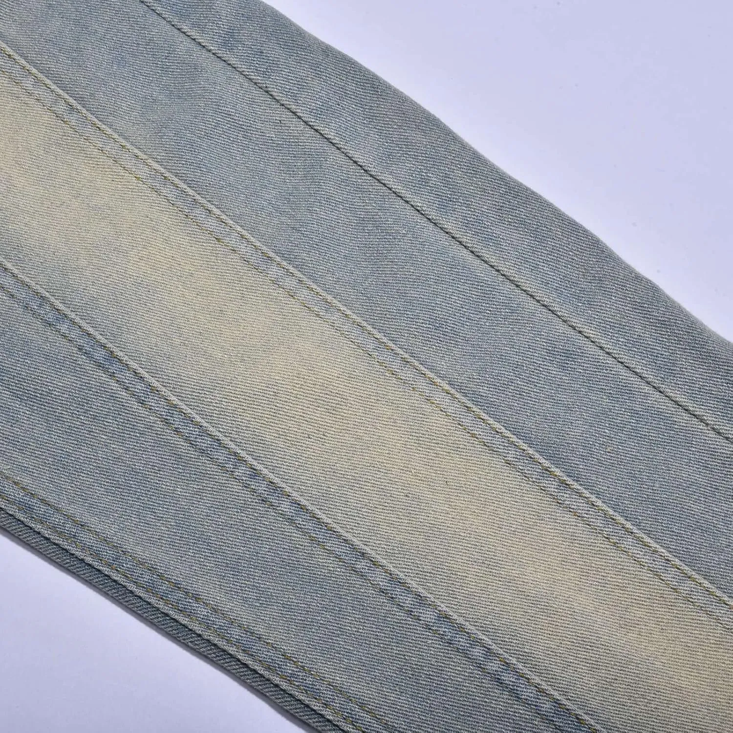 Men's Regular Fit Straight Hole Buckle Zipper Middle Waist Denim Long Pants Trousers Pants Wide Leg Trousers Pants