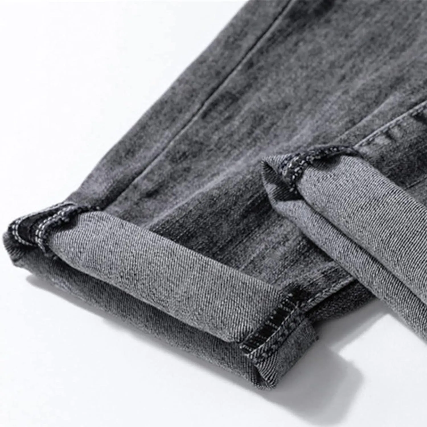 Men's Skinny Slim Fit Stretch Jeans Stylish Washed Tapered Leg Denim Pants Classic Vintage Pencil Jean Trousers