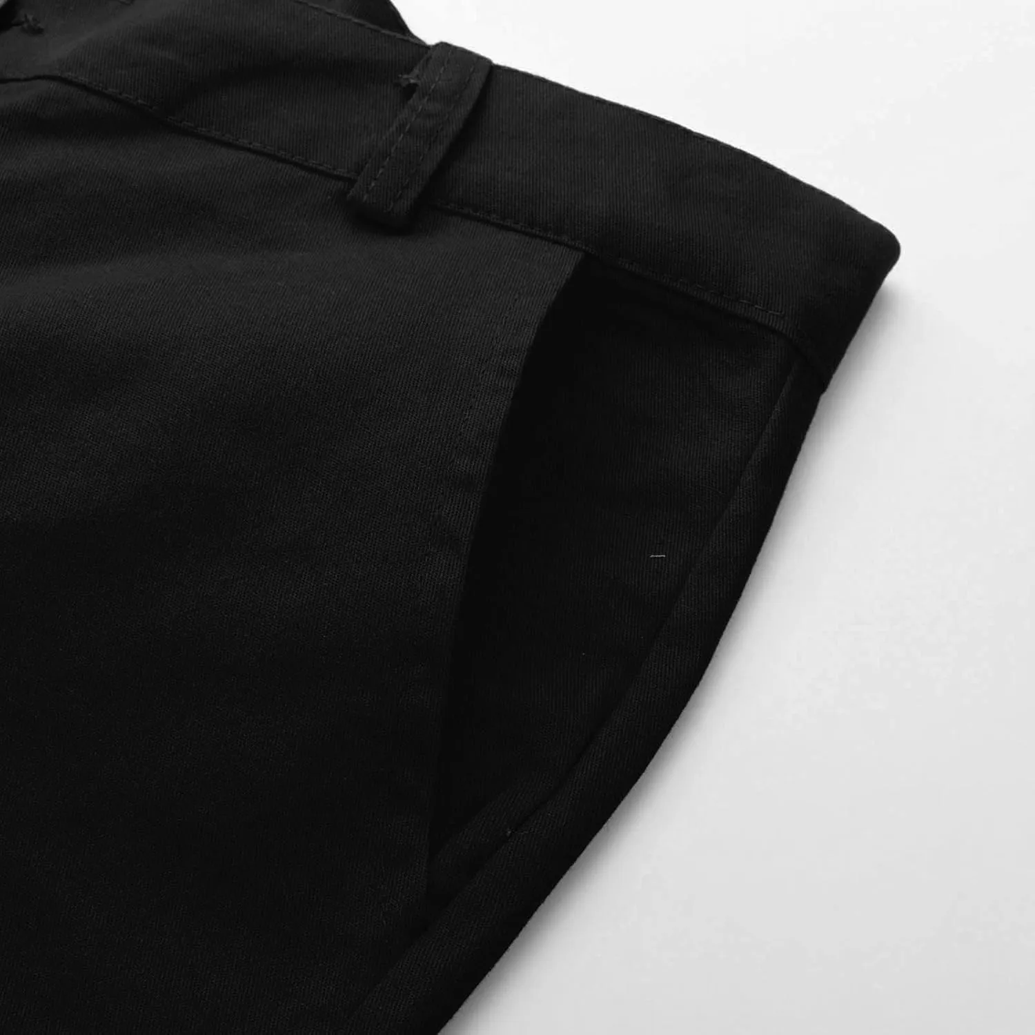 Men's Slim Fit Pants Open Bottom Straight Leg Stretch Waist Pants Solid Chino Casual Tapered Trousers with Pockets