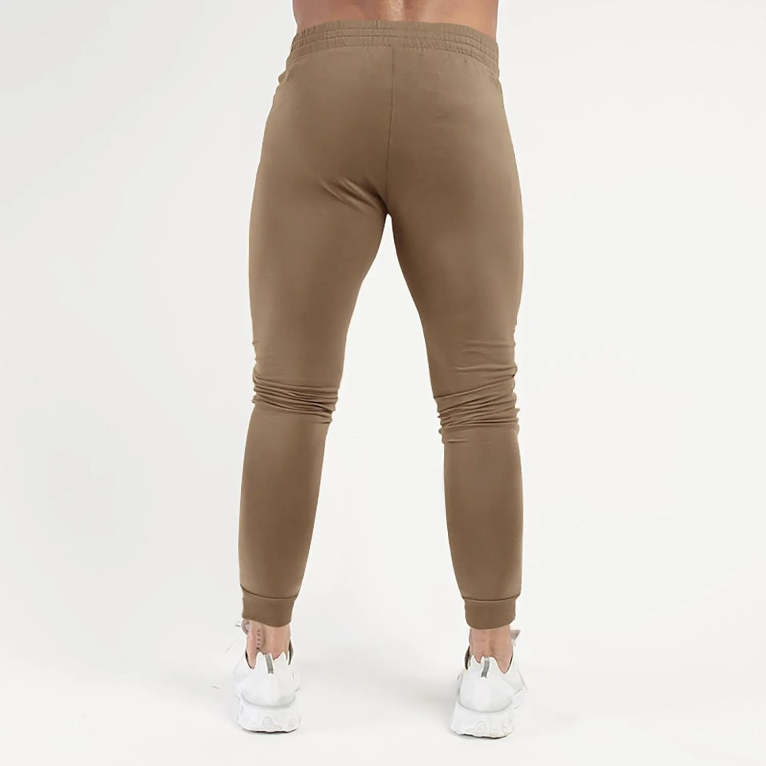 Mens Slim Fit Pants Stretch Cotton Casual Pants Classic Fit Drawstring Workout Sweatpants Elastic Waist Long Pants