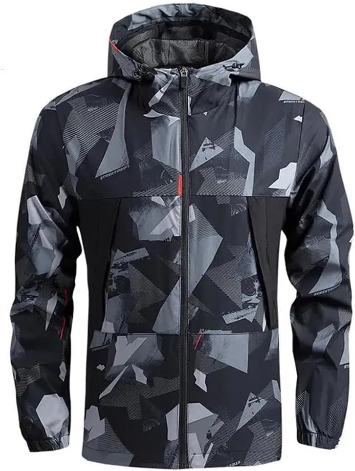 Men's Spring And Autumn Jogging Gym Hooded Jacket Sports Jacket