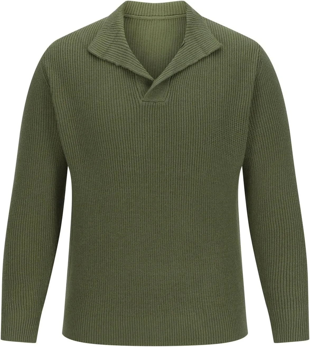 Mens Stand Collar Pullover Sweaters V Neck Sweater Tops Rib Knitted Fall Winter Sweater Relaxed Fit Cable Pullovers