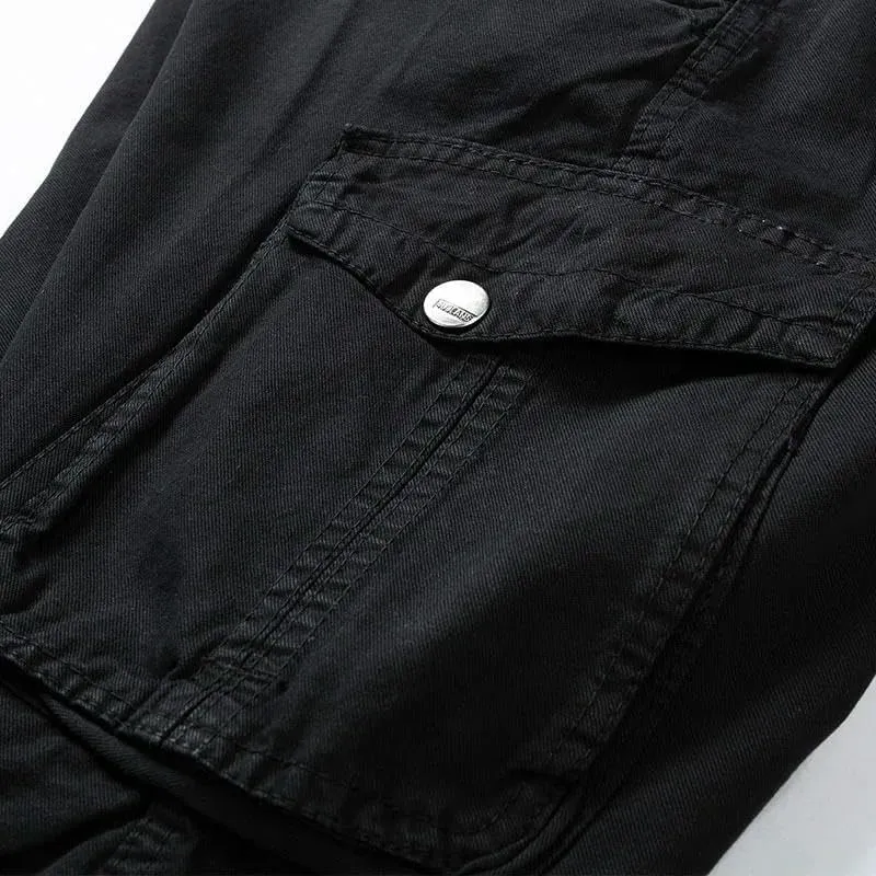 Men's Summer Baggy Multi Pocket Military Cargo Shorts Cotton Tactical-Style No Belt