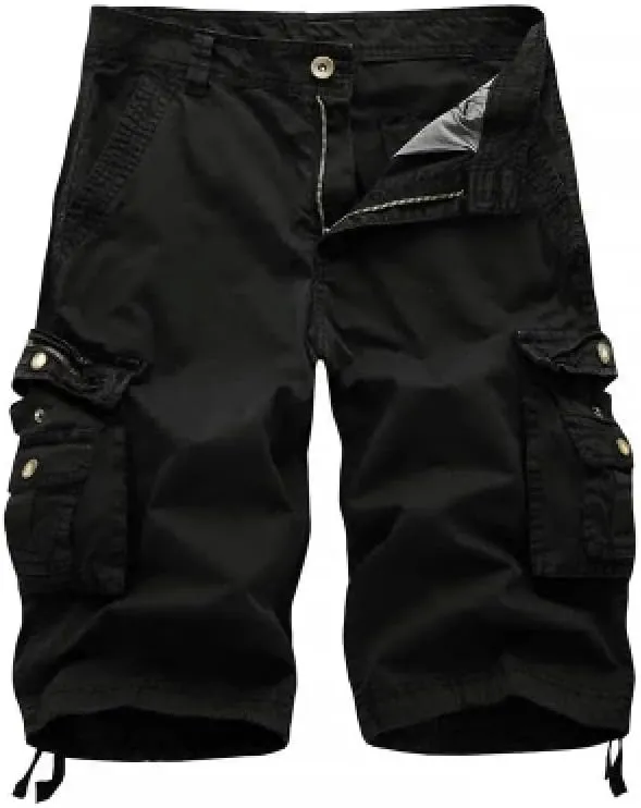 Men's Summer Cotton Army Military Tactical-Style Cargo Shorts Casual Streetwear Multi-Pocket