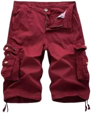 Men's Summer Cotton Army Military Tactical-Style Cargo Shorts Casual Streetwear Multi-Pocket