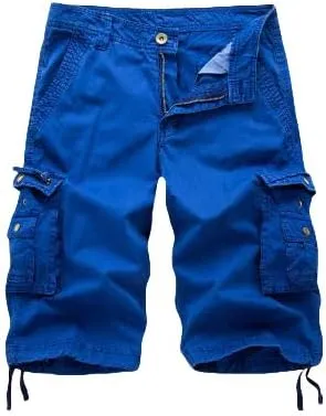 Men's Summer Cotton Army Military Tactical-Style Cargo Shorts Casual Streetwear Multi-Pocket