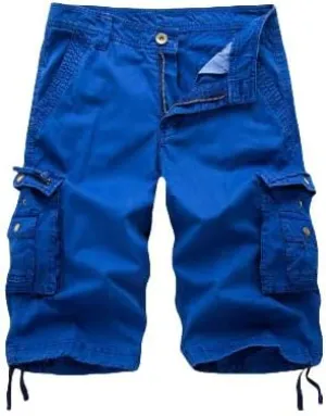 Men's Summer Cotton Army Military Tactical-Style Cargo Shorts Casual Streetwear Multi-Pocket