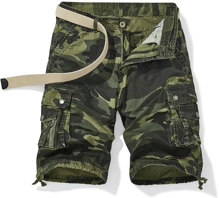 Men's Summer Cotton Buttons Tooling Straight Breathable Outdoor Leisure Comfortable Shorts