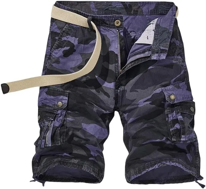 Men's Summer Cotton Buttons Tooling Straight Breathable Outdoor Leisure Comfortable Shorts