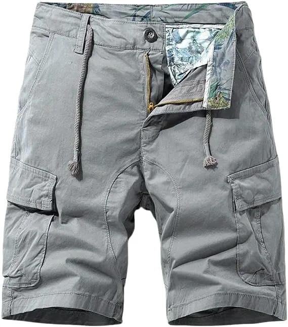 Men's Summer Multi Pockets Cargo Shorts Cotton Outdoor Bermuda