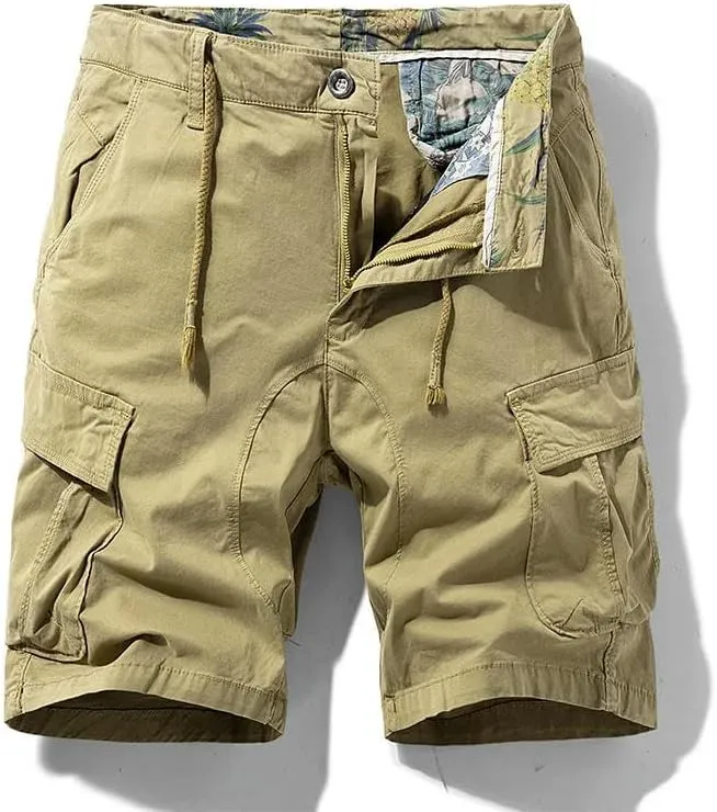 Men's Summer Multi Pockets Cargo Shorts Cotton Outdoor Bermuda
