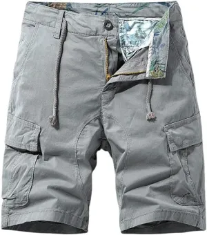 Men's Summer Multi Pockets Cargo Shorts Cotton Outdoor Bermuda