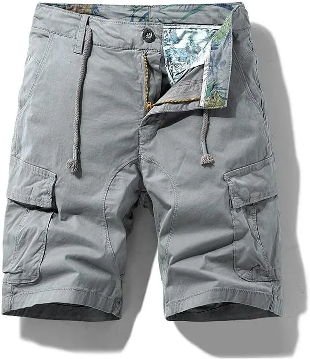 Men's Summer Multi Pockets Cargo Shorts Cotton Outdoor Bermuda