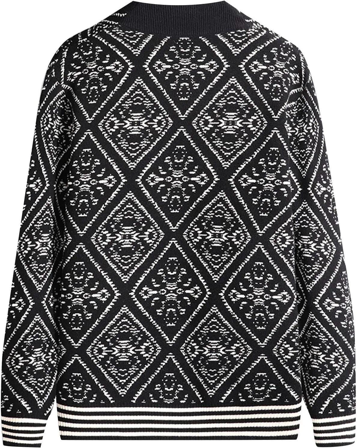 Mens Sweater Mens Floral Long Sleeve V Neck Cardigan Button Down Sweater Coat with Front Pocket