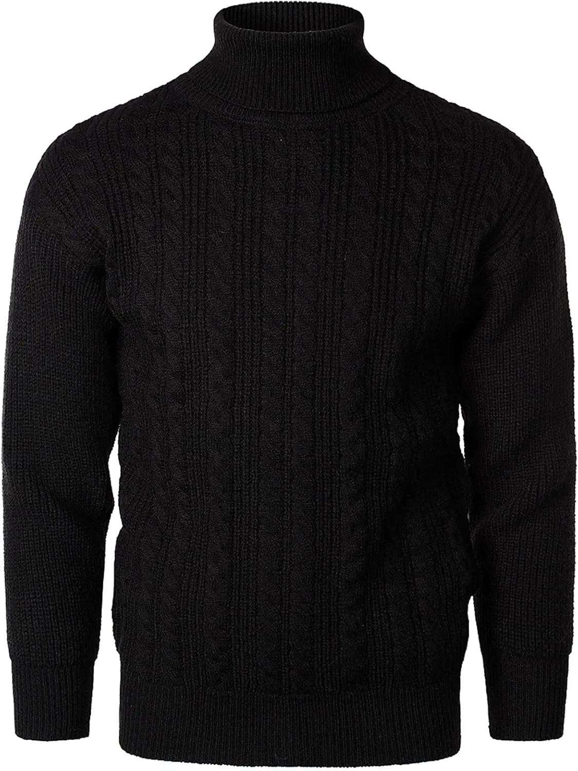 Mens Sweater Men's Solid Turtleneck Sweaters Long Sleeve Slim Fit Ribbed Knit Wool Thermal Pullover Sweatshirts