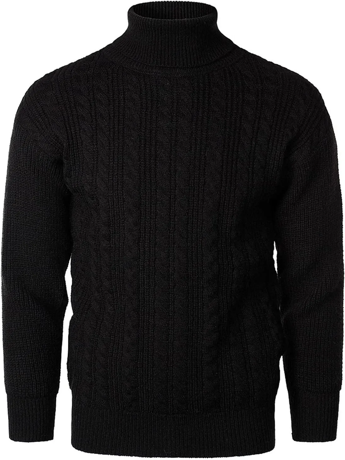 Mens Sweater Men's Solid Turtleneck Sweaters Long Sleeve Slim Fit Ribbed Knit Wool Thermal Pullover Sweatshirts