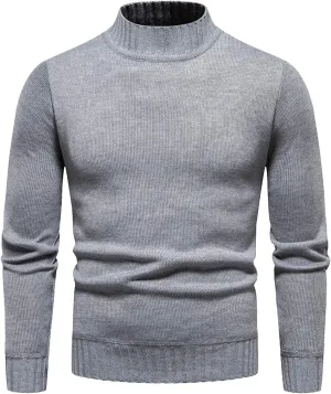 Mens Sweater Men's Solid Turtleneck T-Shirts Long Sleeve Shirt Thermal Baselayer Ribbed Pullover Sweaters Sweatshirt