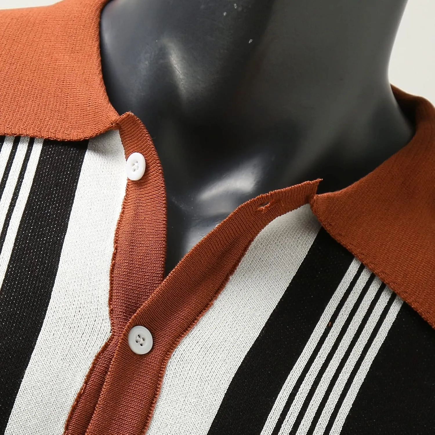 Mens Sweater Men's Stripped Button Down Sweater Single-Breasted V-Neck Knitted Cardigans Coat