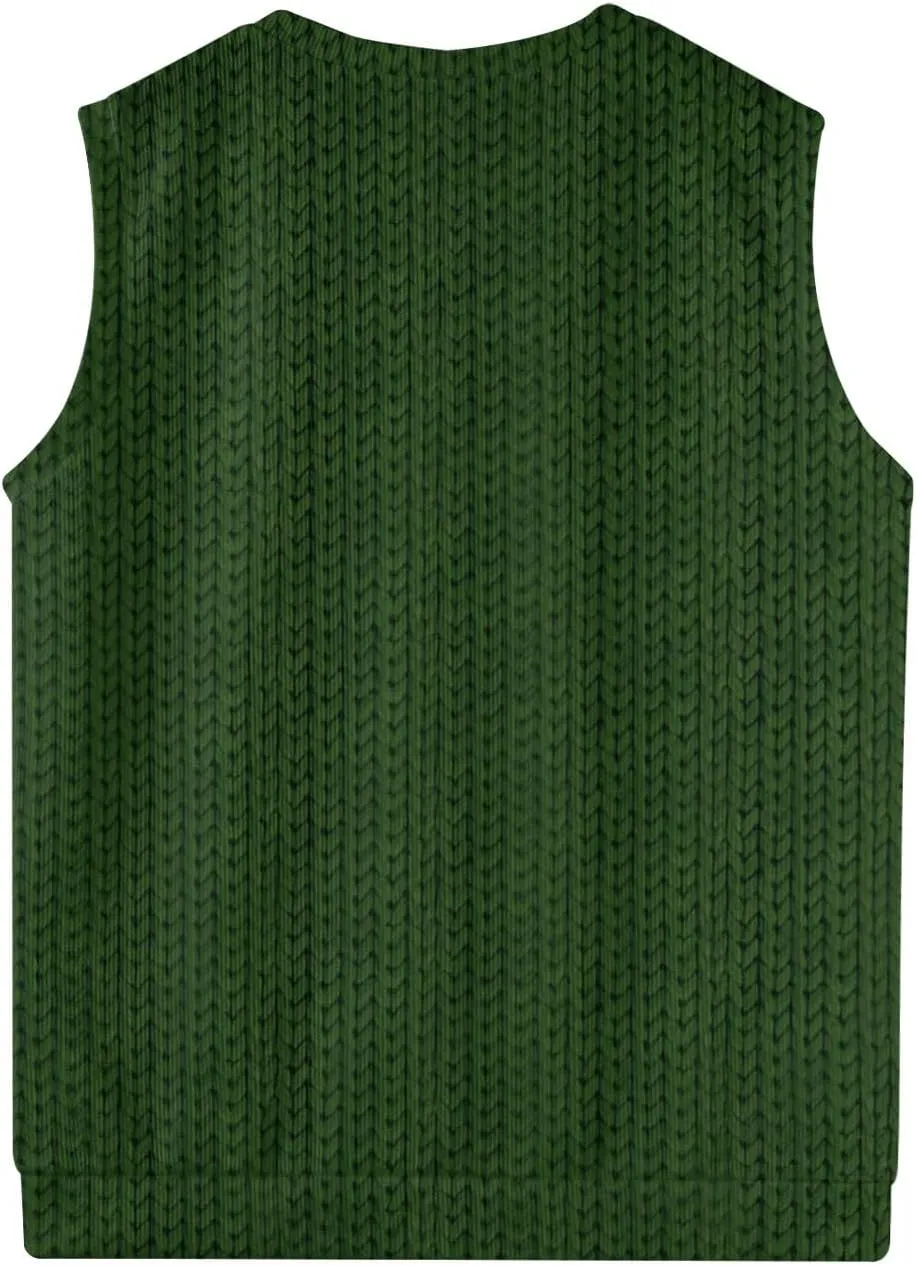 Mens Sweater Vests Classic V-Neck Knitwear Sleeveless Pullover Autumn Spring Warm Tank Tops Gentleman Casual Vest