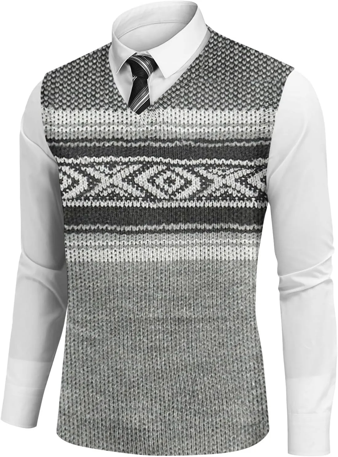 Mens Sweater Vests Classic V-Neck Knitwear Sleeveless Pullover Autumn Spring Warm Tank Tops Gentleman Casual Vest