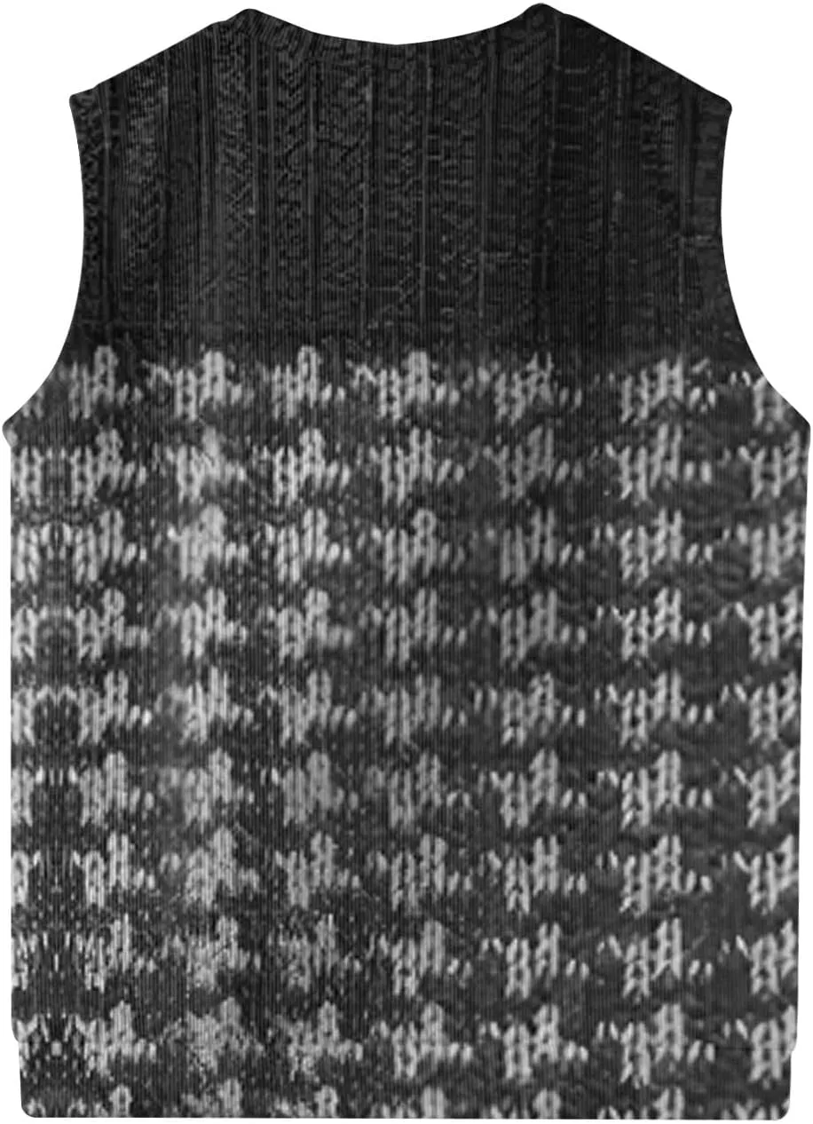 Mens Sweater Vests Classic V-Neck Knitwear Sleeveless Pullover Autumn Spring Warm Tank Tops Gentleman Casual Vest