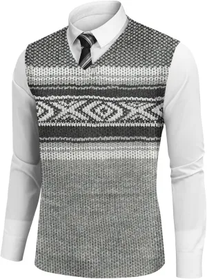Mens Sweater Vests Classic V-Neck Knitwear Sleeveless Pullover Autumn Spring Warm Tank Tops Gentleman Casual Vest
