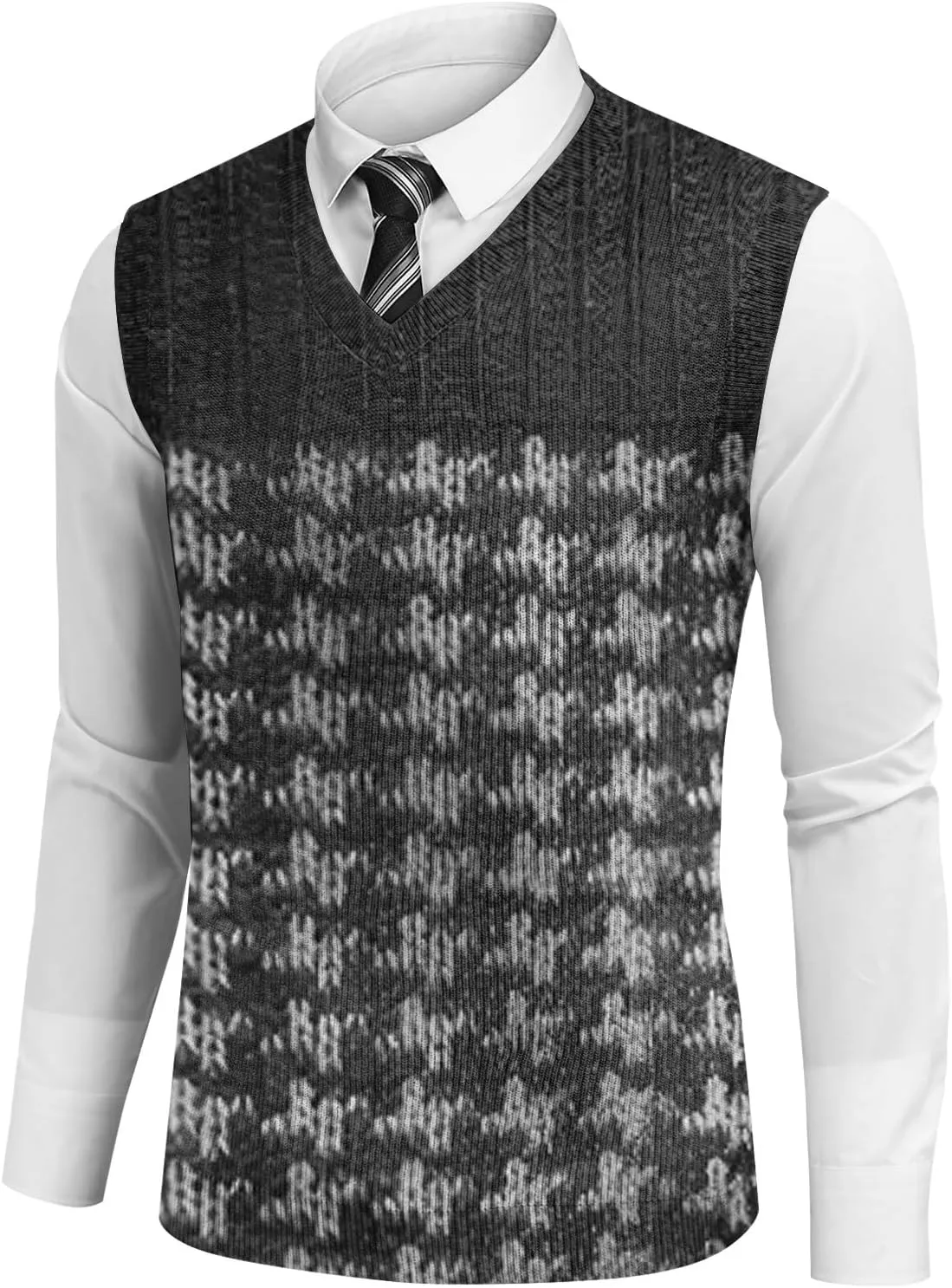 Mens Sweater Vests Classic V-Neck Knitwear Sleeveless Pullover Autumn Spring Warm Tank Tops Gentleman Casual Vest