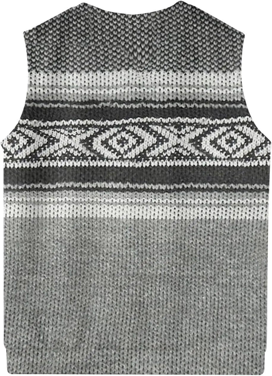 Mens Sweater Vests Classic V-Neck Knitwear Sleeveless Pullover Autumn Spring Warm Tank Tops Gentleman Casual Vest