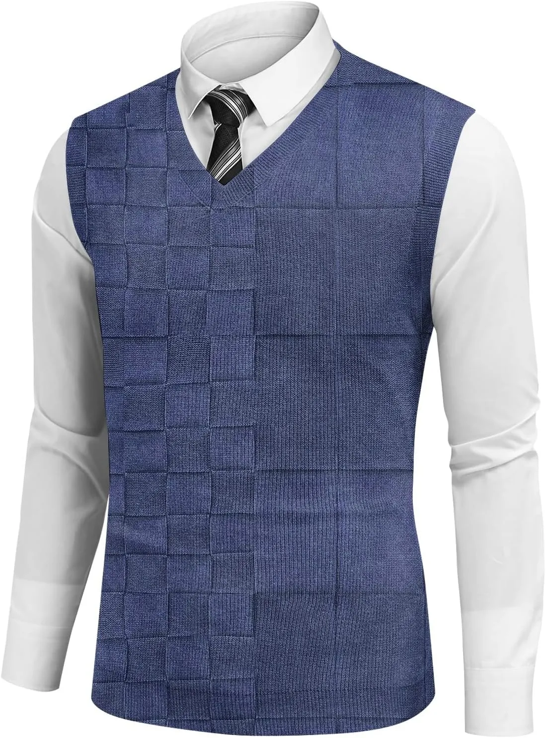 Mens Sweater Vests Classic V-Neck Knitwear Sleeveless Pullover Autumn Spring Warm Tank Tops Gentleman Casual Vest
