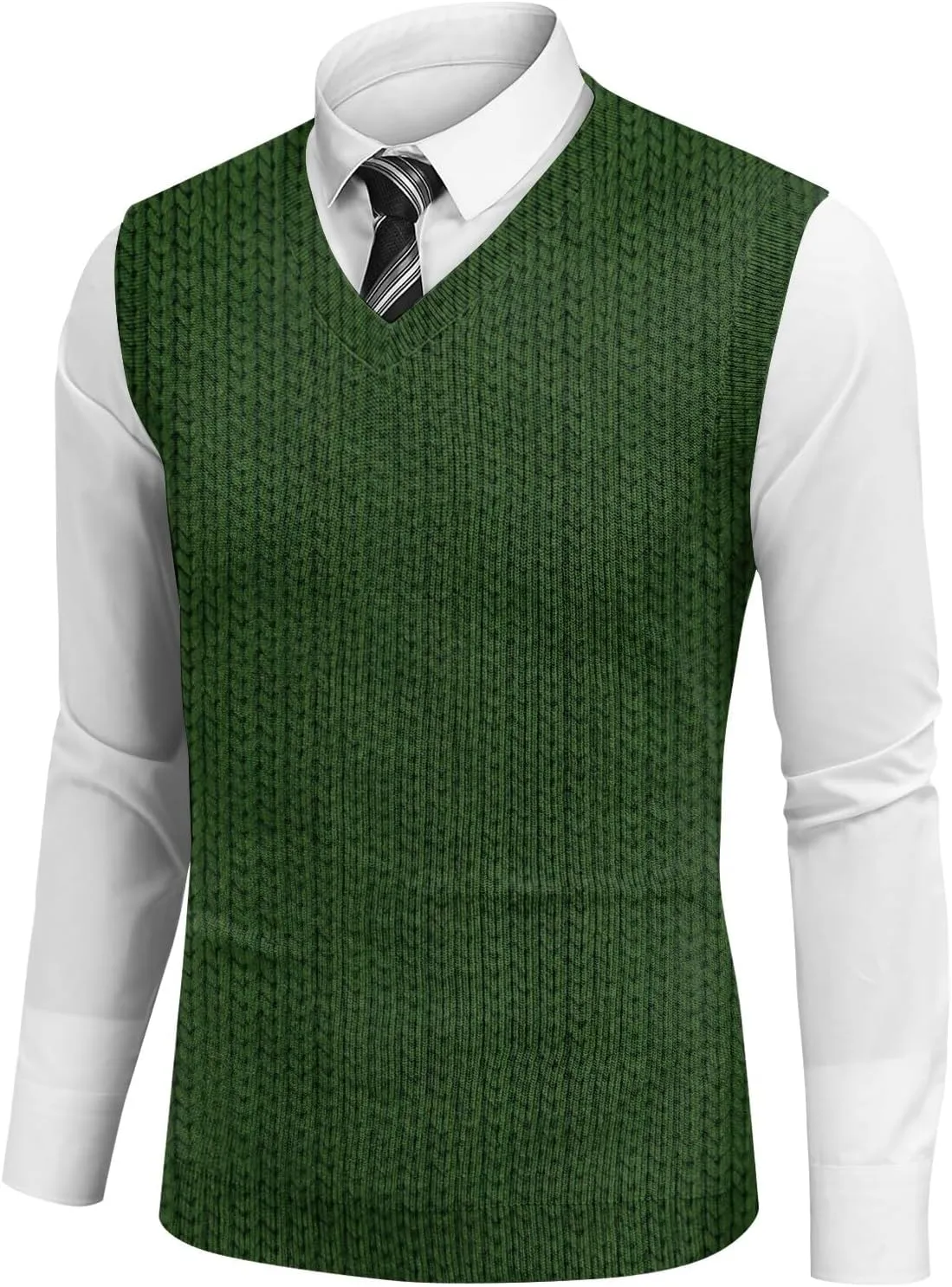 Mens Sweater Vests Classic V-Neck Knitwear Sleeveless Pullover Autumn Spring Warm Tank Tops Gentleman Casual Vest