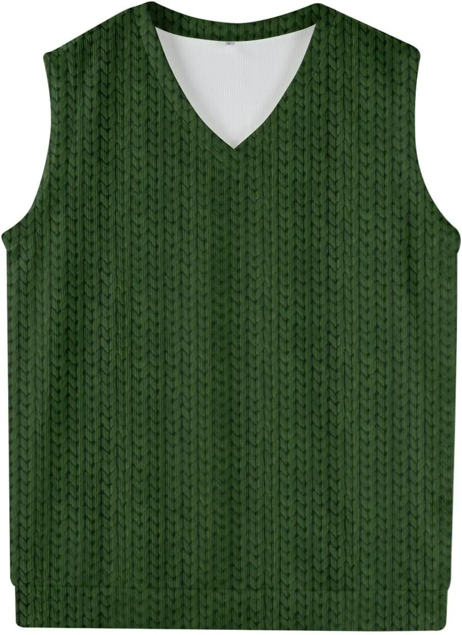 Mens Sweater Vests Classic V-Neck Knitwear Sleeveless Pullover Autumn Spring Warm Tank Tops Gentleman Casual Vest