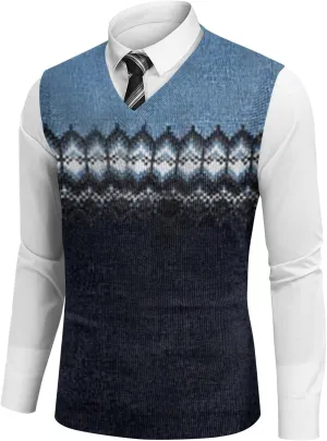 Mens Sweater Vests Classic V-Neck Knitwear Sleeveless Pullover Autumn Spring Warm Tank Tops Gentleman Casual Vest